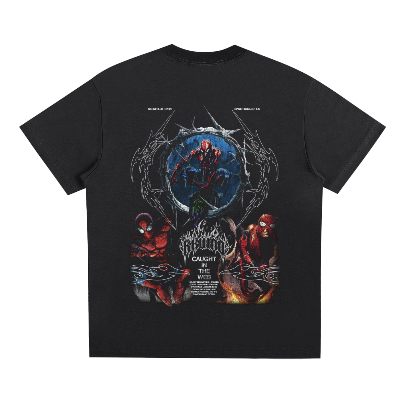 Black T Shirt - Spider Man